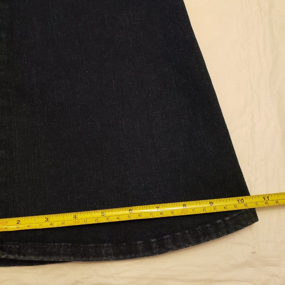 FRAME Le One Flare High Rise Stretch Denim Jeans In Keller Blue - Picture 8 of 11